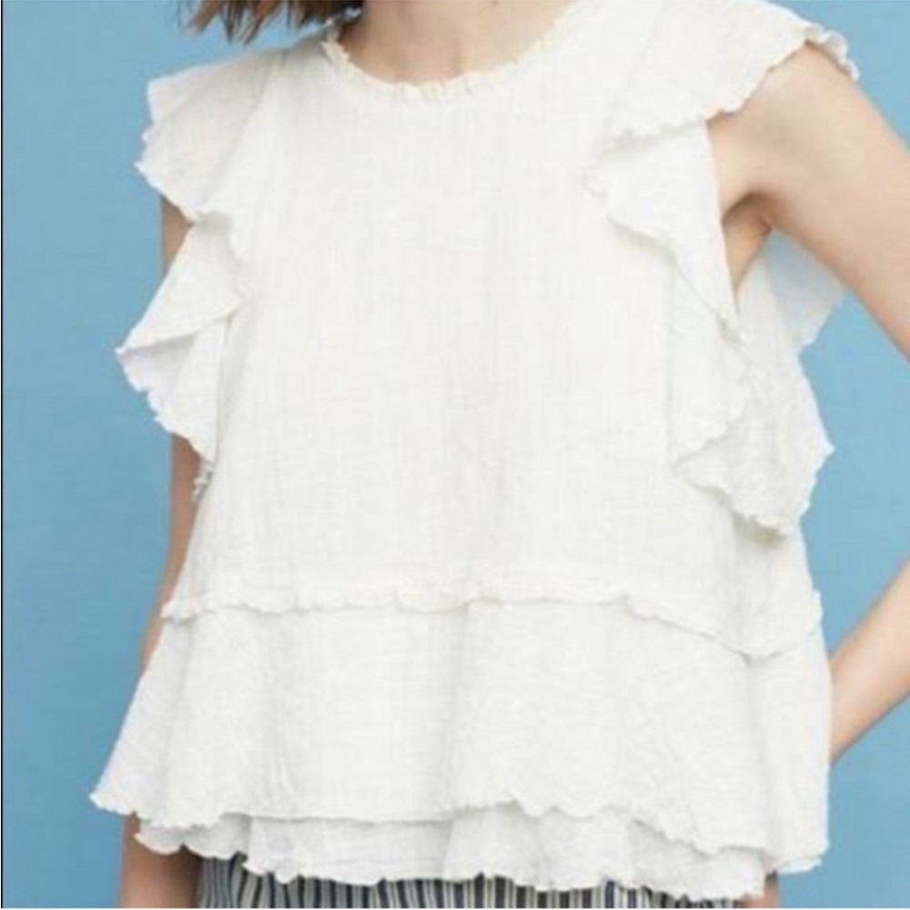 Anthropologie Maeve Cascade Tiered Shell - Picture 2 of 4